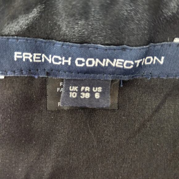 Vintage French Connection Glamourous Sequined Mini Blue Dress Womens Size 6 - Picture 3 of 6